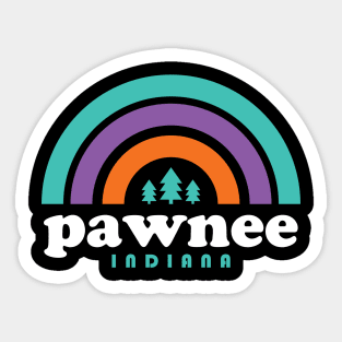 Pawnee Indiana Retro Sticker